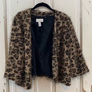Chico’s Shaggy Animal Print Jacket